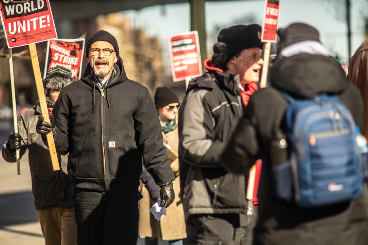 Workers on the picket line